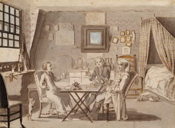 Autoportrait avec deux jeunes hommes